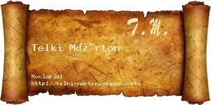 Telki Márton névjegykártya