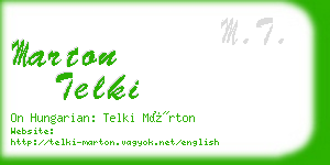 marton telki business card